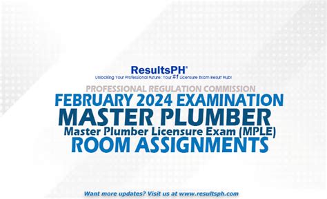 master plumber room assignment feb 2024